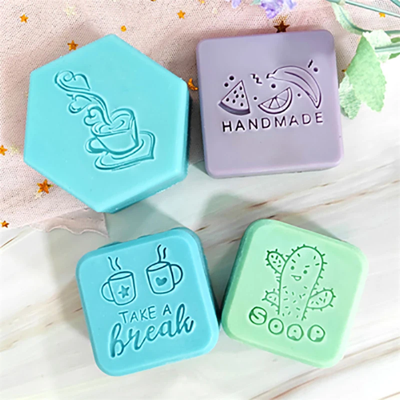 Fruit Grape Orange Watermelon Strawberry Pattern Acrylic Handmade Soap Seal soap stamps