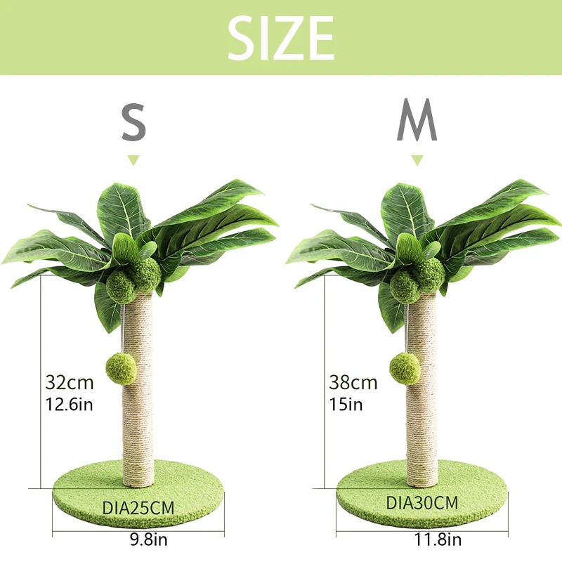 Katze Kratz baum mit baumeln den Bällen für Kätzchen niedlichen Palme Katze Kratz bäume Indoor Sisal Seil Katzen Beiträge Haustier Produkte