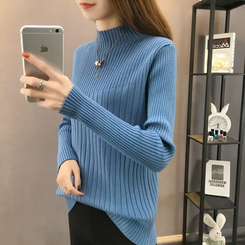 

Fashion Women Sweaters 2023 New Autumn Winter Solid Korean Fashion Pullovers O-neck Long Sleeve Top Vintage Knitwear Clothing