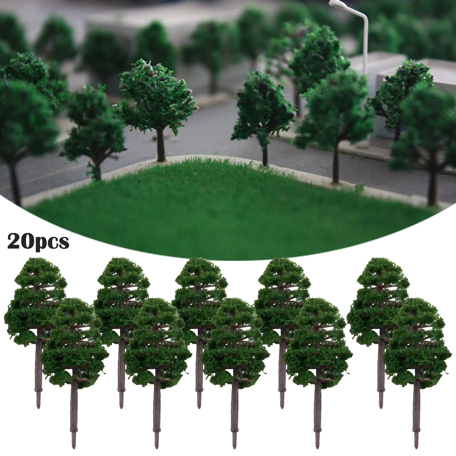 

Mini Model Trees Landscape Home Garden Decoration Supplies Train Layout Accessories DIY 20Pcs 8CM Plastic Teaching Materials