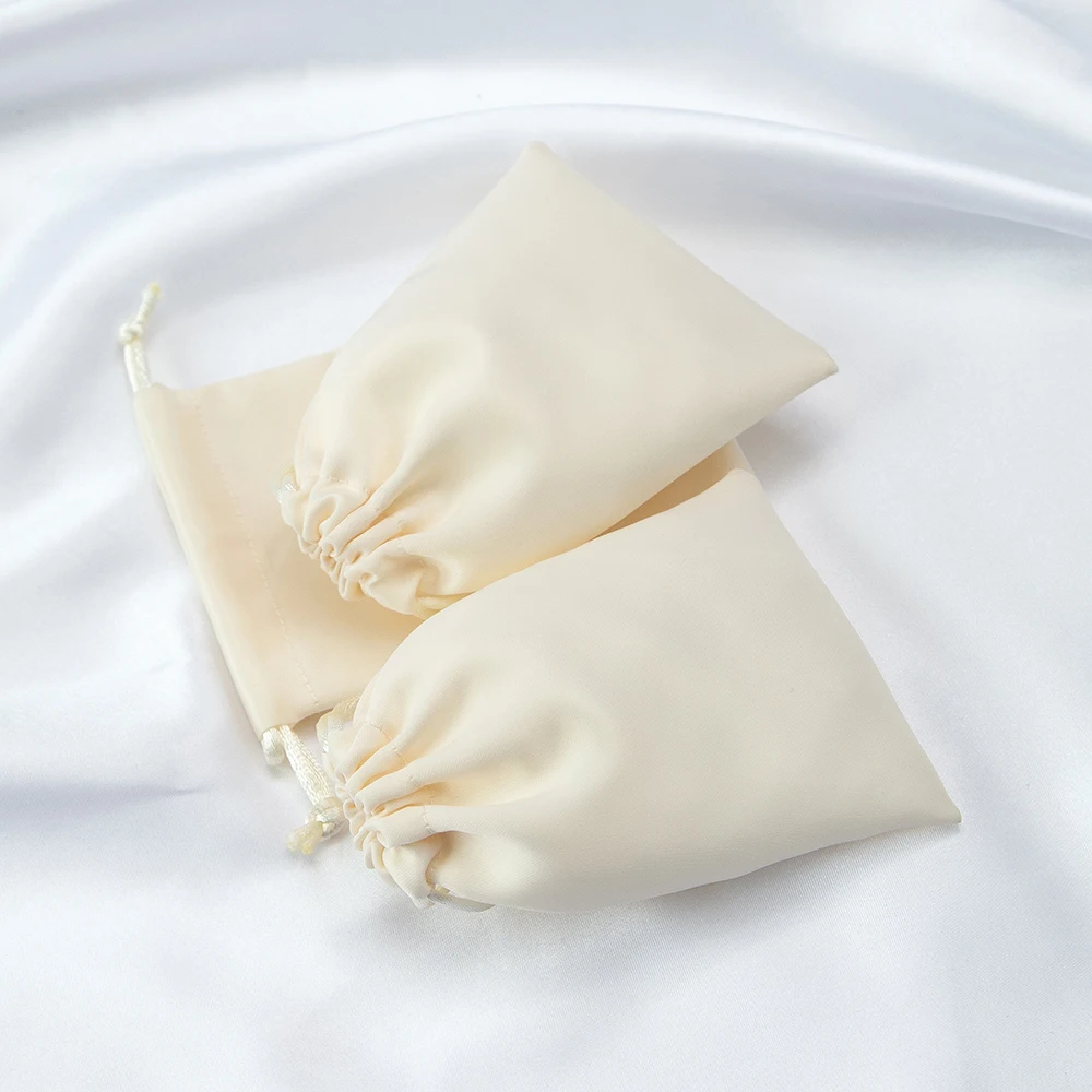 Silk Jewelry Gift Bags for Ring Necklace Packing Wedding Favors Candy Satin Pouches Jewellry Organizer Storage Can Custom Logo