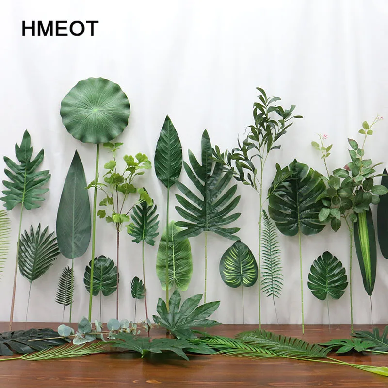 GreenMultistyleArtificialPlantsLeavesTurtlebackLeafWedding
