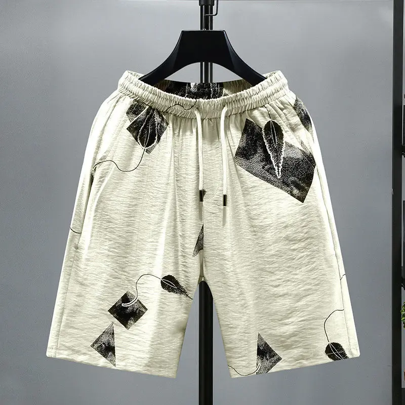 

2024 New Men's Summer Shorts Loose Casual Shorts Men's Printed Sports Shorts Fashion Men's Beach Pants Trendy Harem Pants