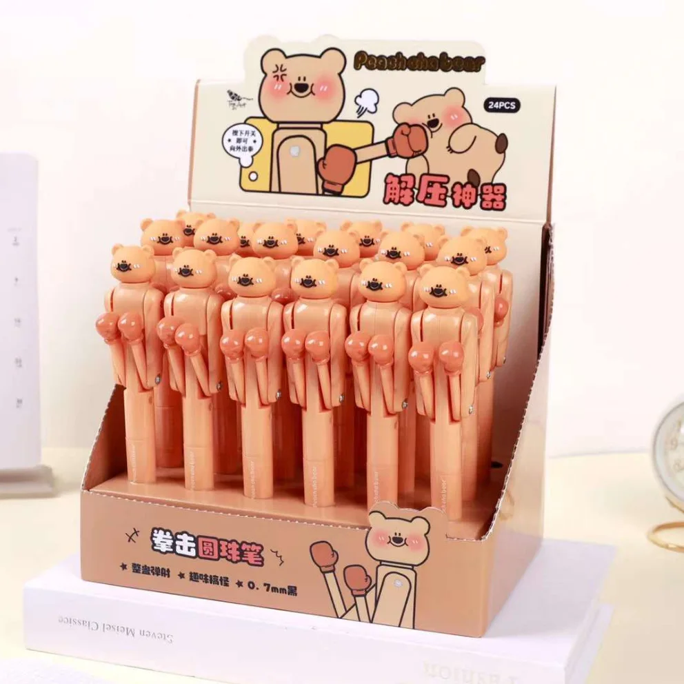 

24pcs Boxing ballpoint pen pens for writing office accessories kawaii school supplies stationery cute pen korean stationery