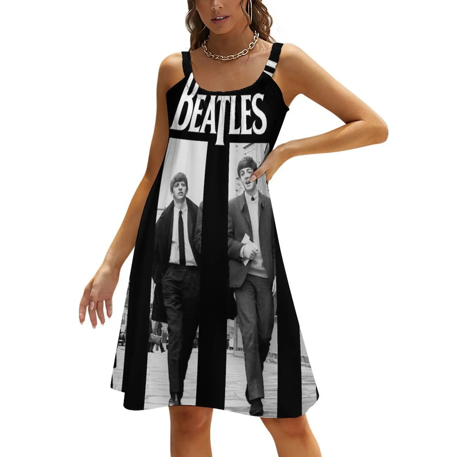 

Платье женское пляжное на бретельках, Коктейльная юбка, платье для женщин, 00 = Rock = Band = From = Англия = 00 Vers02