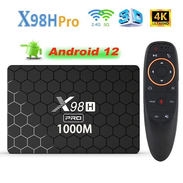 Dispositivo de TV inteligente X98H PRO, decodificador con Android 12, 16  GB, 32 GB, 4GB, 64GB, Allwinner H618, 1000M, BT5, banda Dual, Wifi6, 1080P,  BT, reproductor multimedia 6K - AliExpress