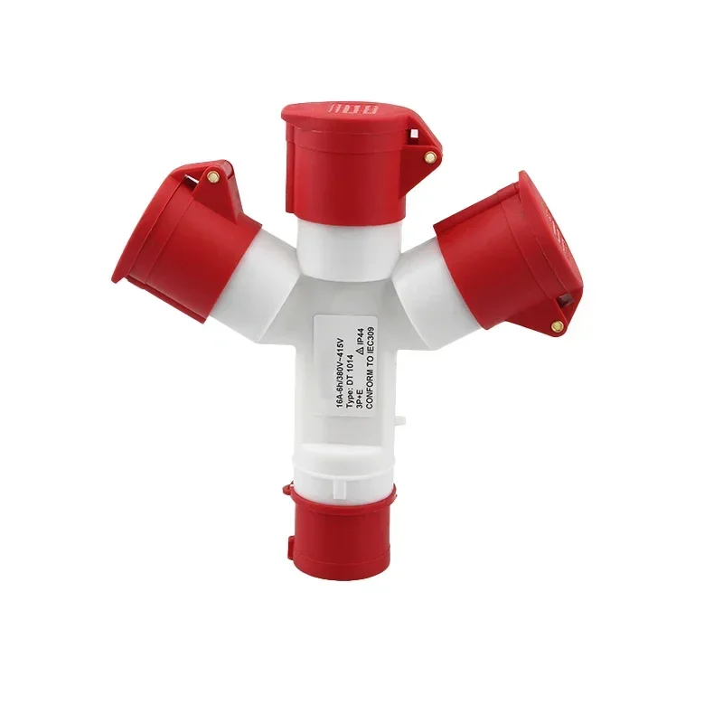 Y형 산업용 플러그 다기능 양방향, 3 방향 전기 커넥터, IP44 방수, 3 핀, 4 핀, 5 핀, 16A, 32A, 1 개 