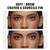 Langmanni Double headed Rotable Eyebrow Pen with a 1.5mm diameter Fine refill Waterproof Wild Eyebrow Pen and Eyebrow Brush 5