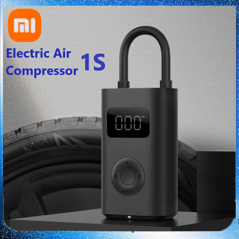 Xiaomi-compresor de aire eléctrico portátil Mijia 1S, bomba de aire para  coche, 12V, Led tipo C, inflador automotriz, casa inteligente para  neumáticos y baloncesto