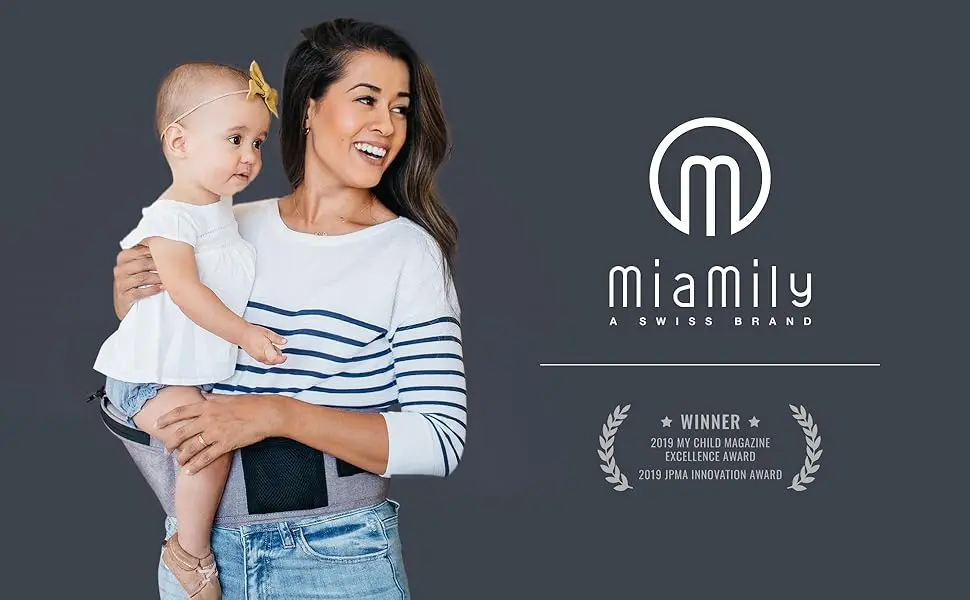 woman and child with hip seat carrier