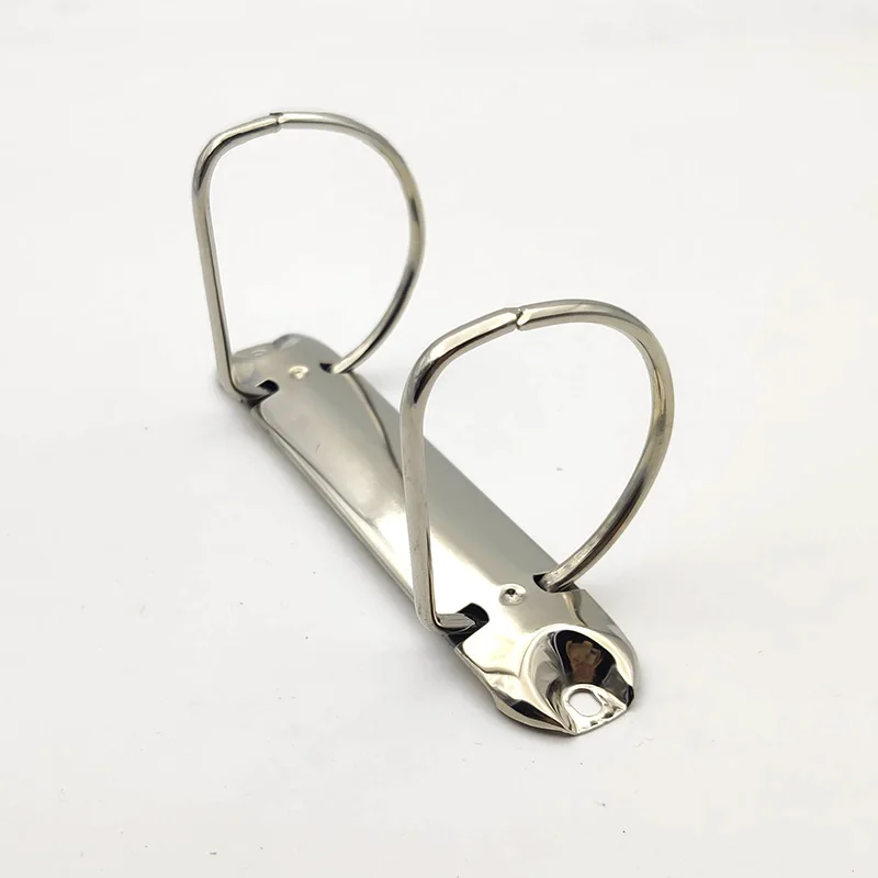2 Rings Binder Clips D Shape 50mm DIY Notepad Metal Binder Clip Loose-leaf File Folder Notebook Binding Hoops Ring