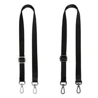 Sangle de sac en nylon pour femmes et hommes, poignées de remplacement réglables, ceinture amovible, poignée de sacs de messager, ceinture de sac à main, noir, mode initiée 3