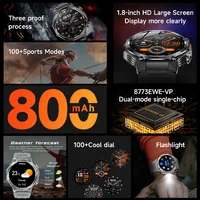 2026 New Smart Watch Men 800mAh Ultra Long Battery Life IP68 Waterproof Outdoor Sport Watches Bluetooth Call Military Smartwatch - Image 2