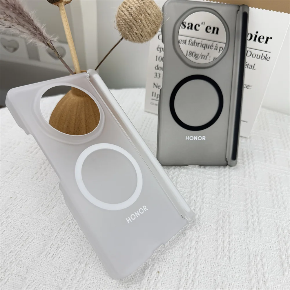 Ice Crystal Ultra Thin Magnetic Hinge Shockproof Case - Clear/Matte Finish