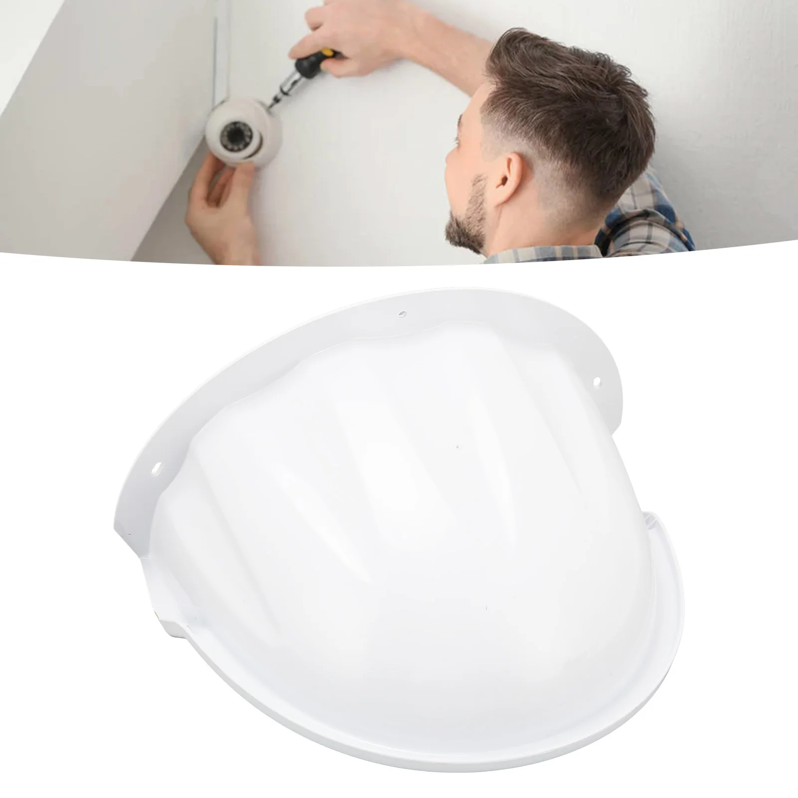 2 Pezzi Copertura Antipioggia Per Telecamera Esterna - Plastica ABS, Bianco, Facile Installazione, Compatibile Con Dome - Foto 10