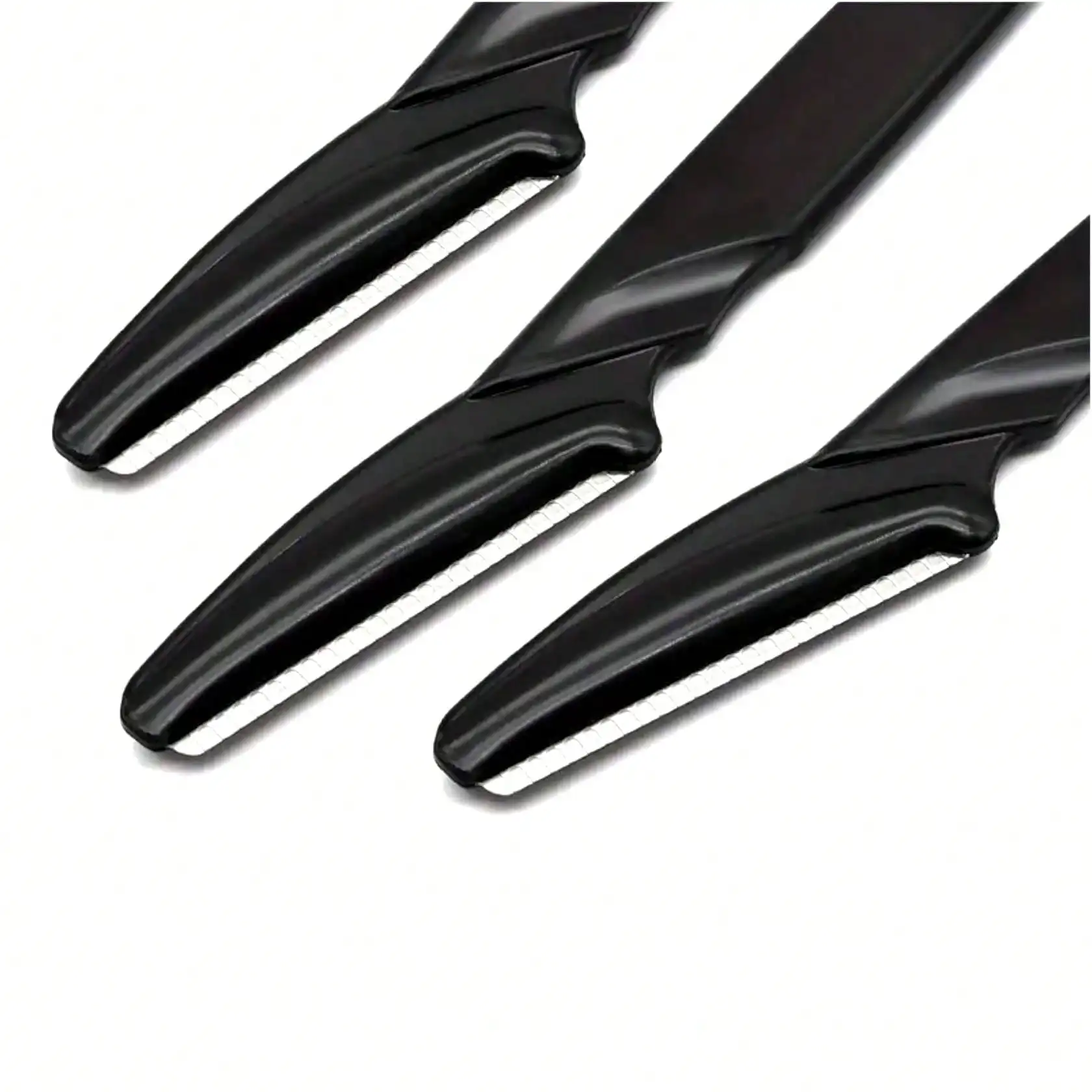 12pcs Eyebrow Razor Shaper Shavers Trimmers For Women And Men Face Hair Removers Multipurpose Exfoliating Face Razor Black