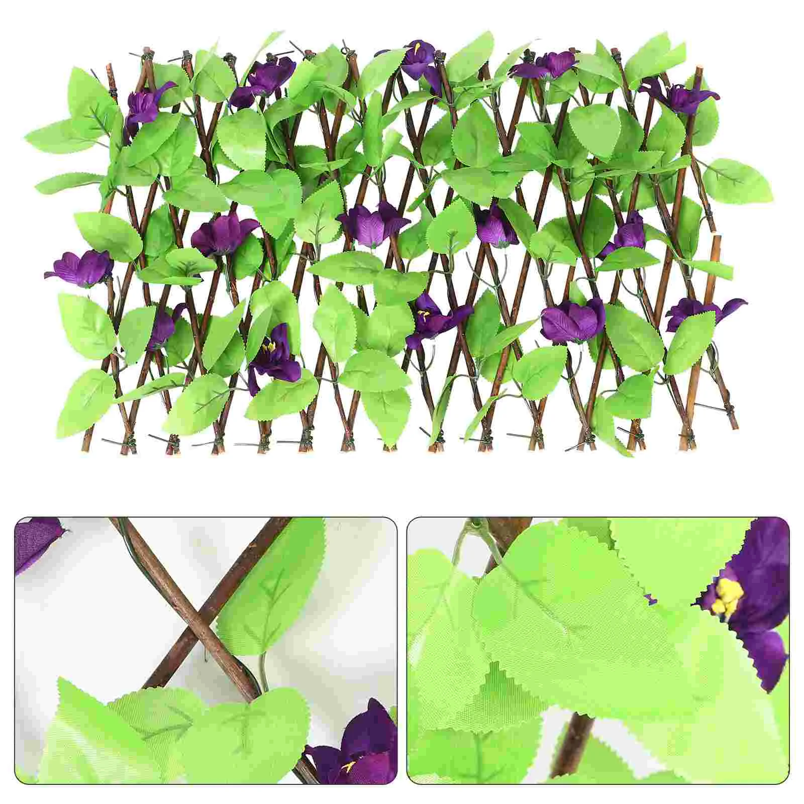 

Fence Decoration Outdoor Garden Edging Fences Scene Ornament Artificial Leaf Panel