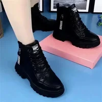 Baskets en coton à l'offre elles optiques pour femmes, chaussures décontractées, bottes de rinçage noires, velours chaud, tout match, mode d'hiver, nouveau, 2024 4