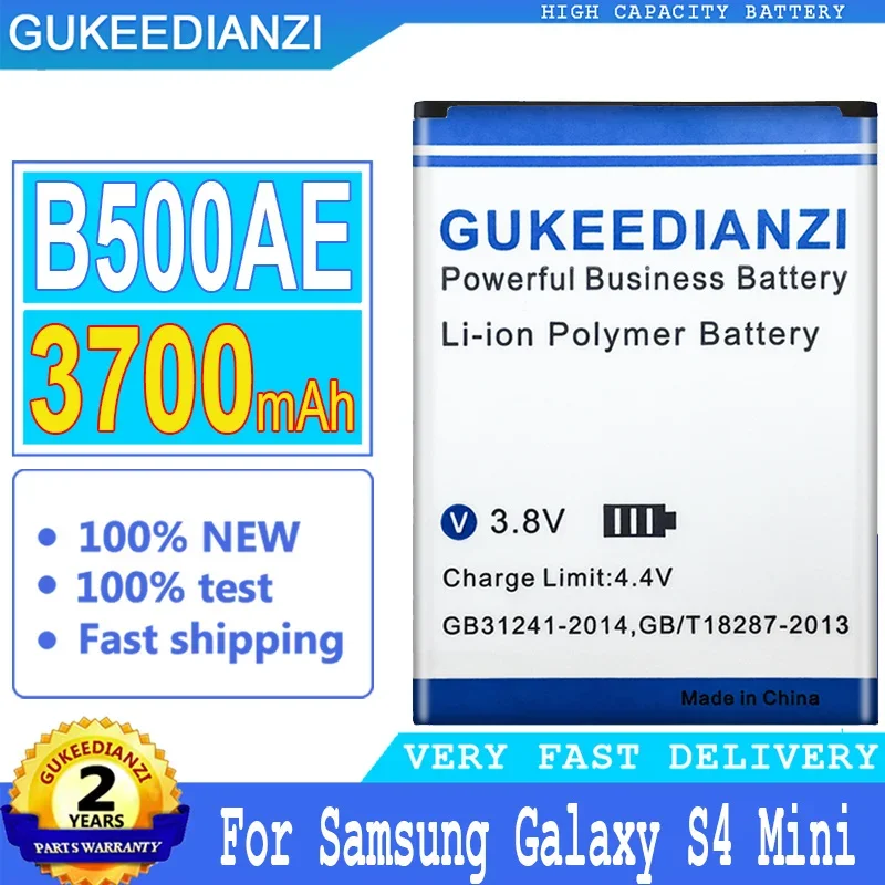 Batteria Gukeedianzi Per Samsung Galaxy S4 Mini I9190, I9192, I9195, I9198, Batterie (B500Be B500Ae), 3700Mah