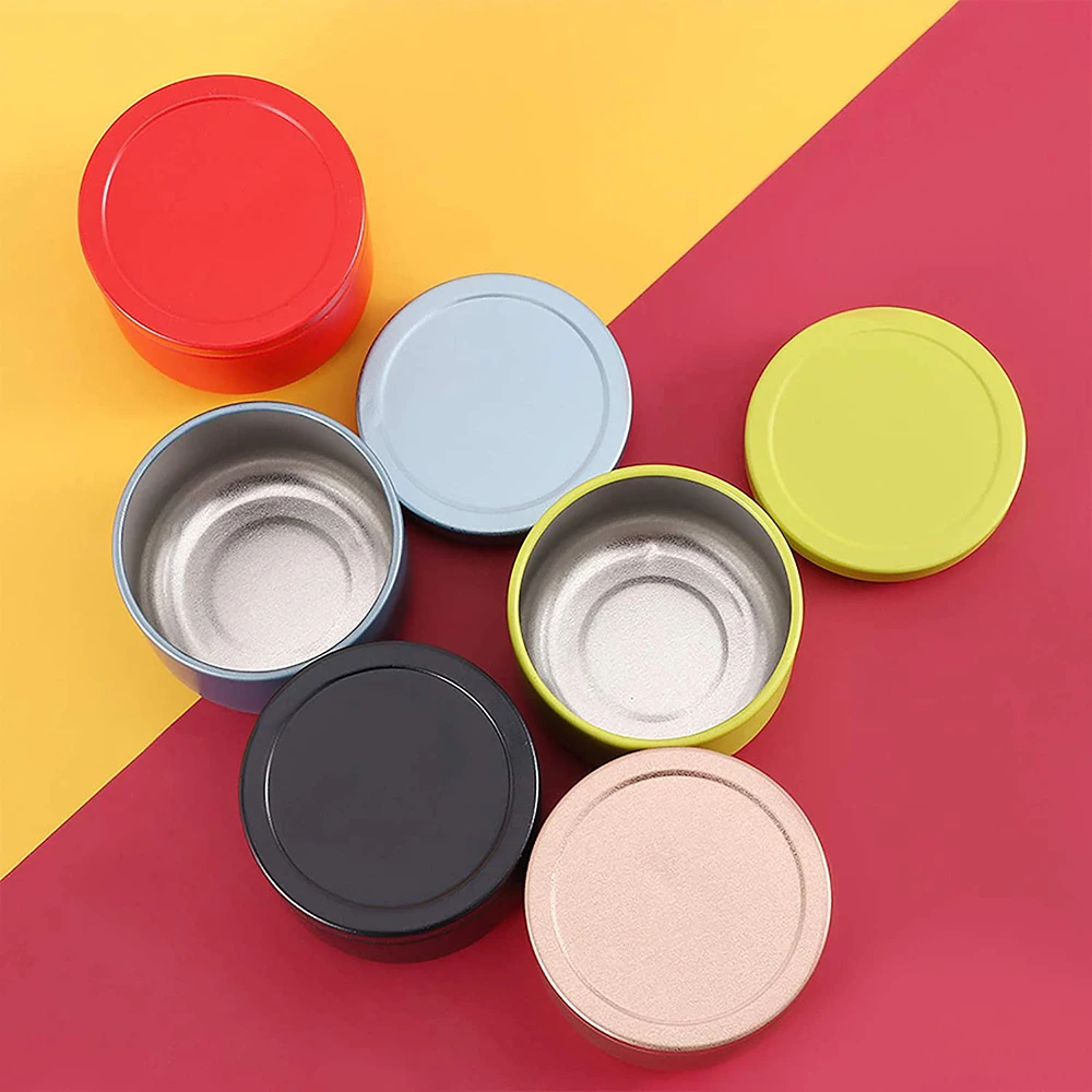 Tea Can with Airtight Lids Tinplate Tea Storage Containers Mini Portable Box Candle Making Sealed Tins Jewelry Coffee Spices Box
