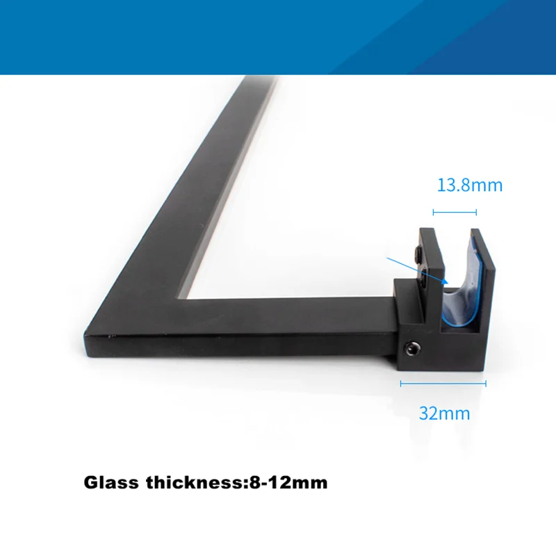 Shower Glass door fixed rod clip Bathroom glass support bar 1PCS