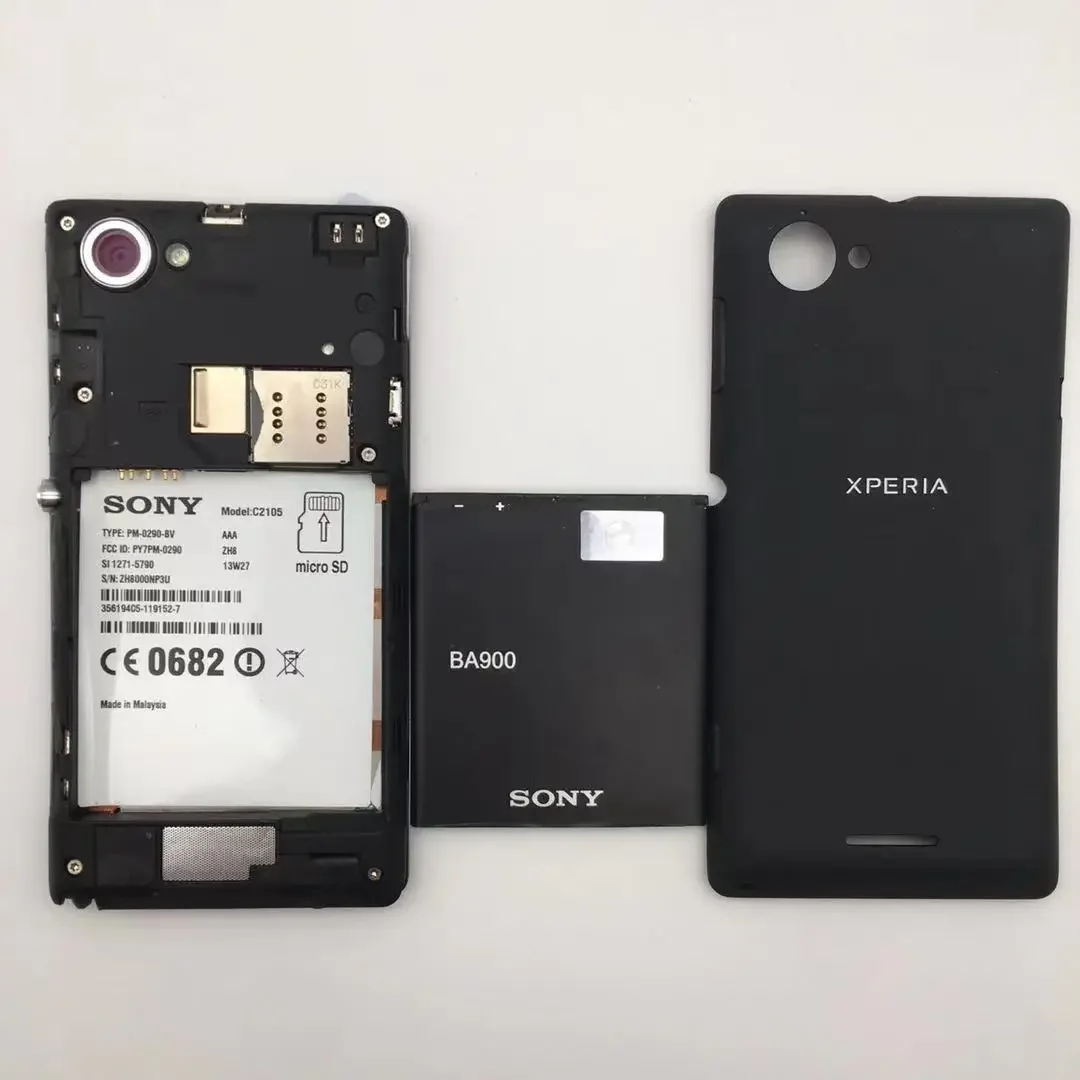 Original Unlocked Sony Xperia L C2105 3G Single Sim 1GB RAM+8GB Dual-core 8MP 4.3'' 1750mAh Android 4.1 NFC FM radio Smartphone 5