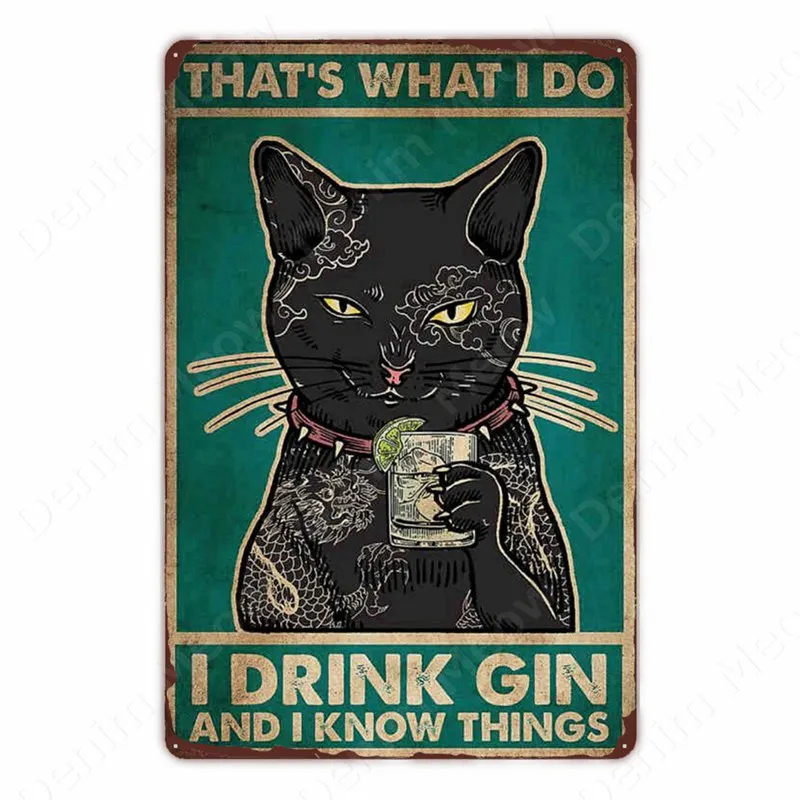 TORTILLAS BLANKET Poster In Alluminio Con Gatto Nero – Quadro Decorativo Vintage 20x30 Cm, Targa Metallica Per Pareti Di Casa, Cucina, Bar, Ristorante, Stile Retrò