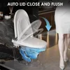 Smart Toilet, Bidet Toilet with Pump Assisted Flush, Foot Sensor Operation, Heated Bidet Seat, Warm Water, Dryer,Digital Display 4