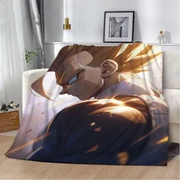 Super Handsome Vegeta Throw Blanket for Sofa Luxury Blankets & Throws Beach Towel Home Interior Microfiber Bedding Fluffy Plaid 1
