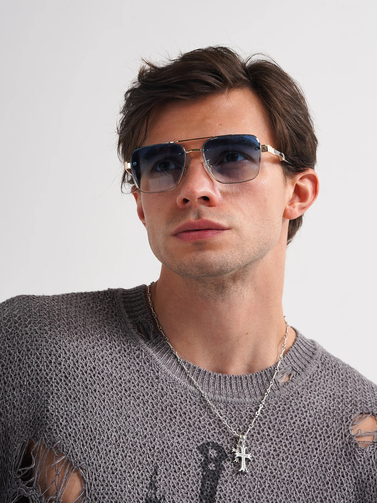Vintage Men's Full Frame Polarized Sunglasses with UV400 Protection