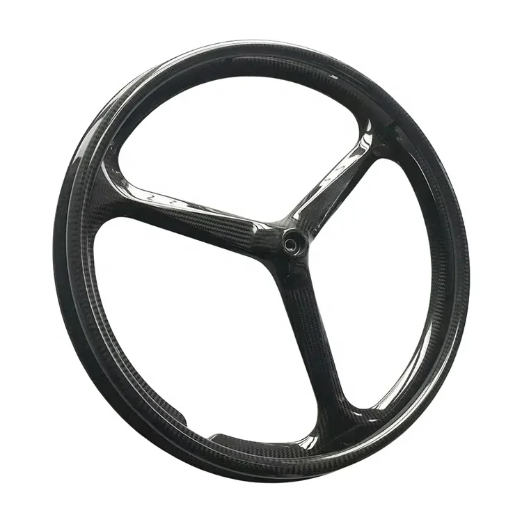 Strong Lightweight Carbon wheels 24 Inch Wheels Wheelchair Tri Spoke Carbon Wheelchair Wheels 24" carbon handle rims