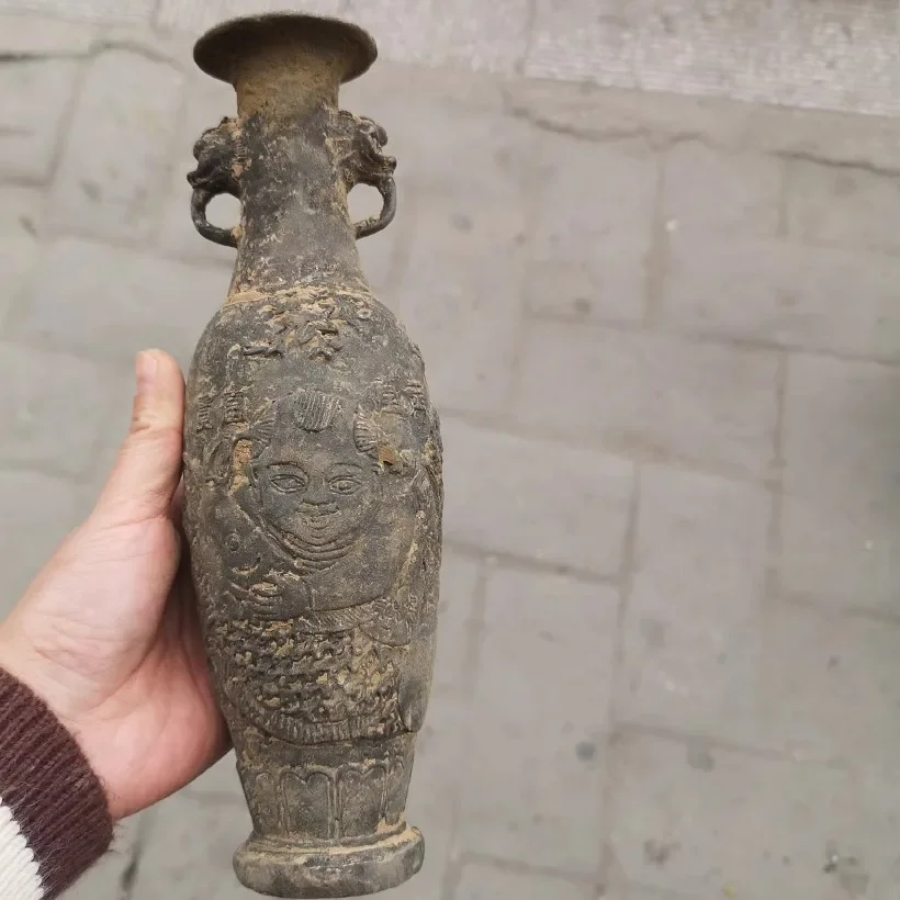 金属製彫刻装飾花瓶 装飾の彫刻が施されたブロンズコレクションの花瓶,zhenhai装飾