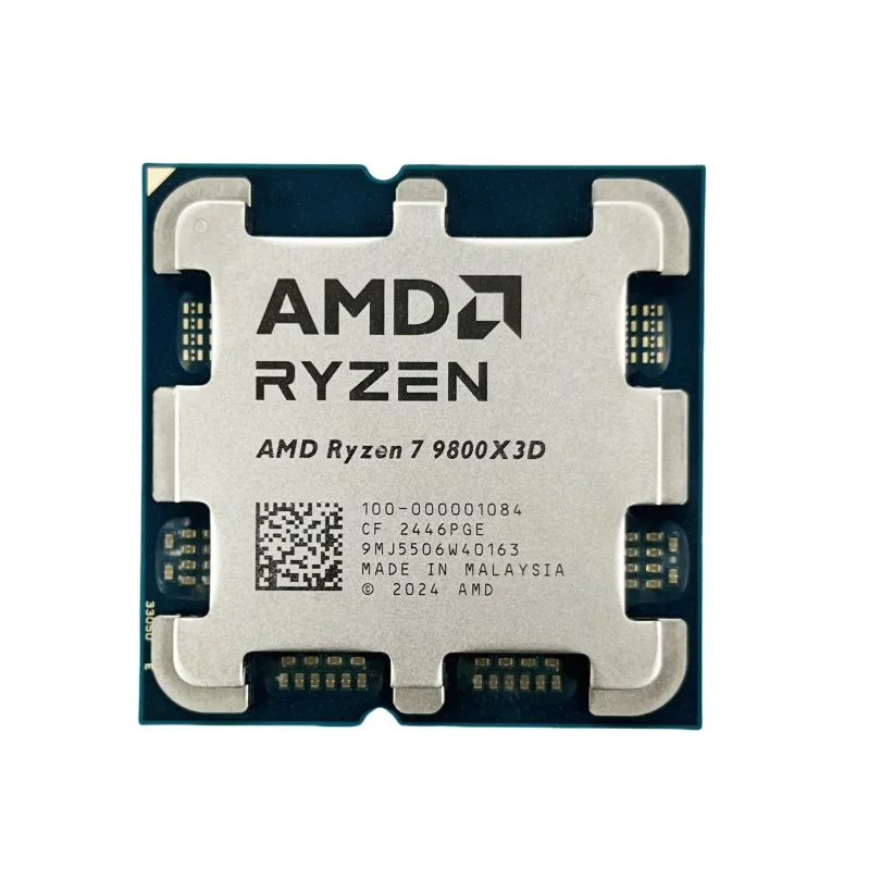 AMD 라이젠 7 9800X3D AM5 CPU 8코어 16스레드 5.2GHz 96MB 3D 캐시 4nm DDR5 120W 게이밍 프로세서 (팬 미포함)