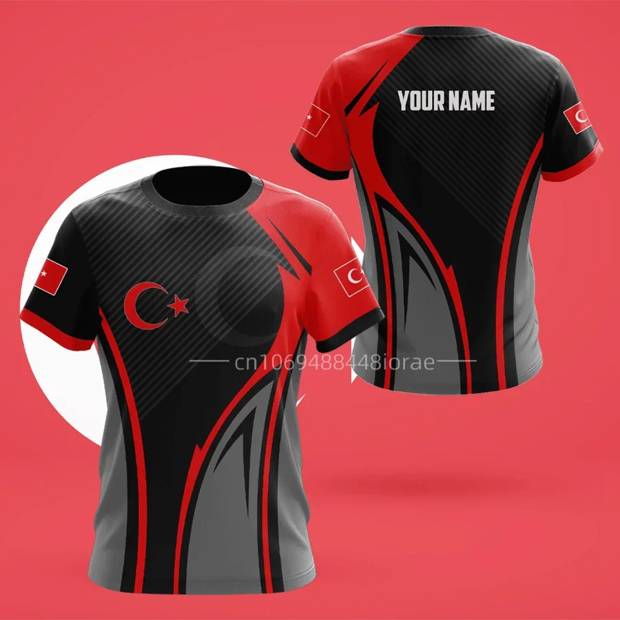 

New Turkey Men's T-shirt3D Print Casual Fashion Breathable Round Neck T-shirt Free Custom Name Street Men's and Women's Top
