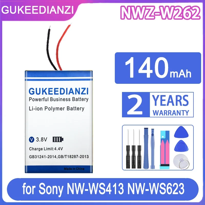 Gukeedianzi Batteria Di Ricambio Nwz-W262 (401225 2 Linee) 140Mah Per Sony Nw-Ws413 Nw-Ws623 Nw-Ws625 Nwz-W273S Nwz-W274S