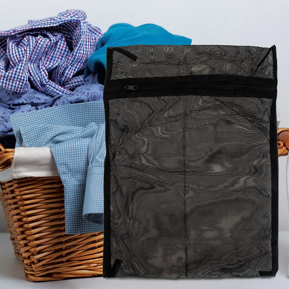8 Pcs Clothing Black Laundry Bag Travel Bags Mesh Dryer Polyester for Washing Machine 4
