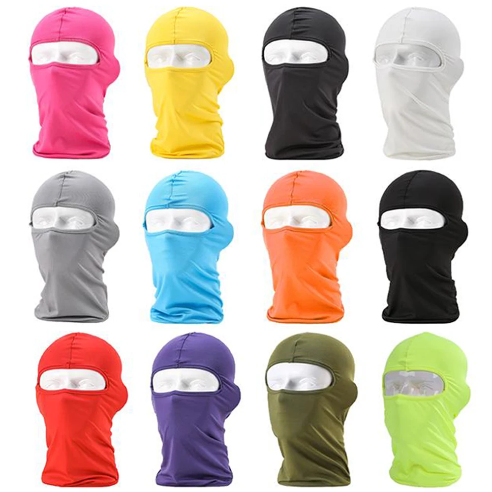 Balaclava Mask Outdoor Cool Sunscreen Motorcycle Face Mask Lycra Moto Biker Wind Cap Mask Stopper Windproof Bicycle Cycling Headgear