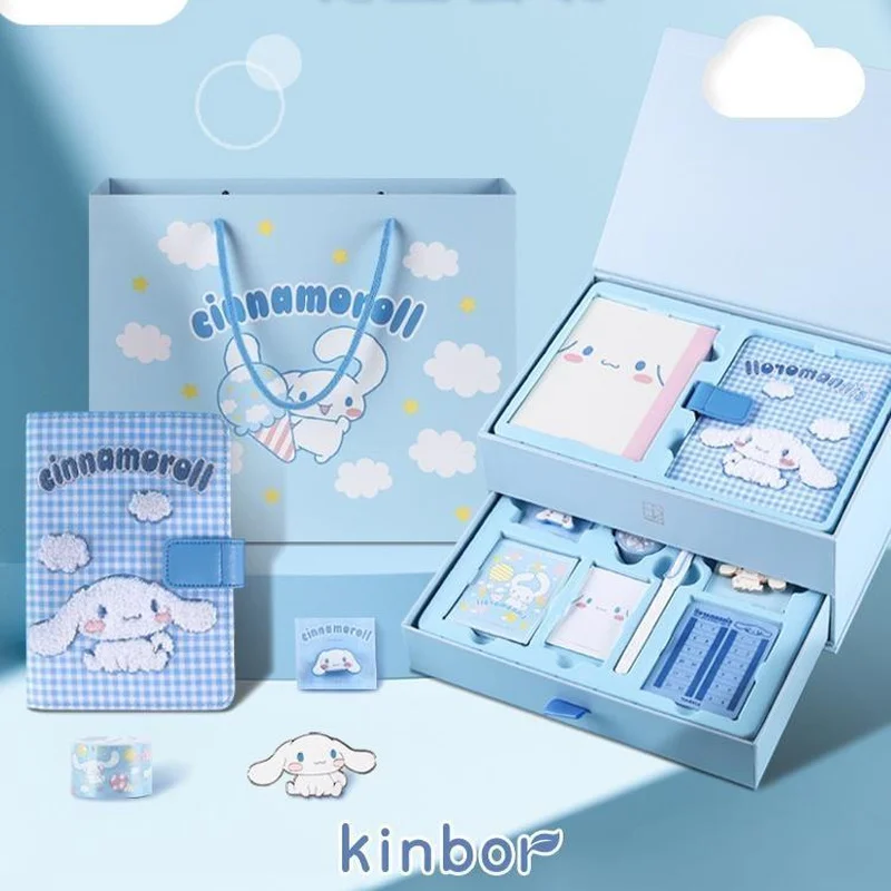 

Cartoon Cute Sanrio Hand Book Gift Box Set Girls' Cinnamoroll Stationery Gift Box Graduation Gift Children's Day Birthday Gift