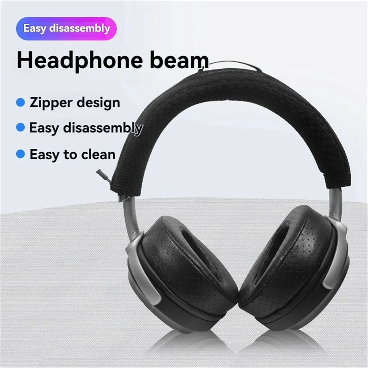 뜨거운 판매 MDR-Z7 MDR-Z7M2 헤드폰 보호대 지퍼 헤드 밴드 헤드폰 헤드폰 액세서리 용 니트 빔 커버