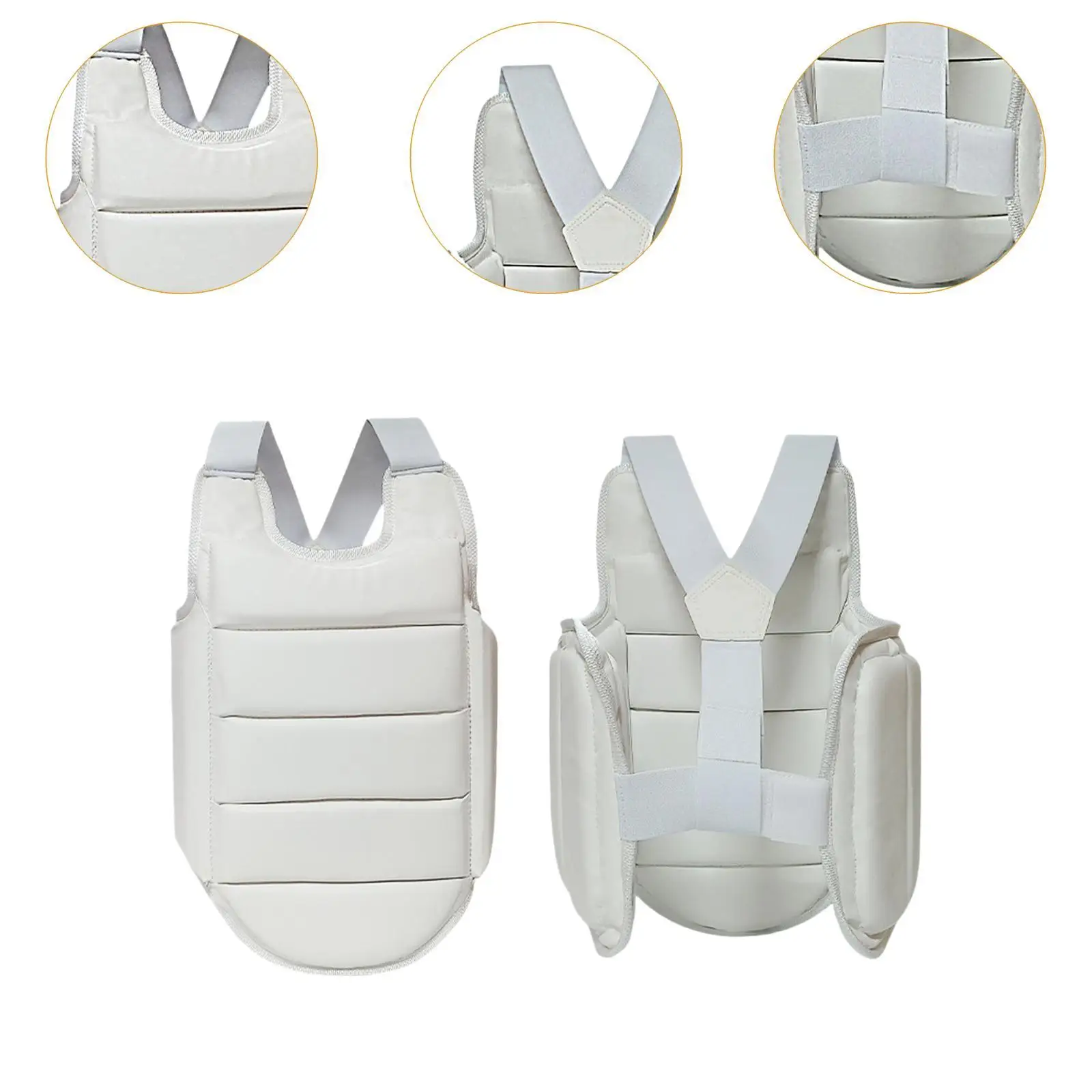 Karate Chest Protector PU EVA Taekwondo Protector for Football Sanda Boxing