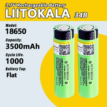 LiitoKala 3.7v 3500mah Lithium Rechargeable Batteries