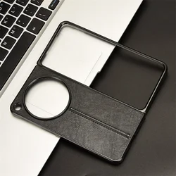 Luxury Leather Back Case - Premium Car Line Design for OnePlus Open (Black)