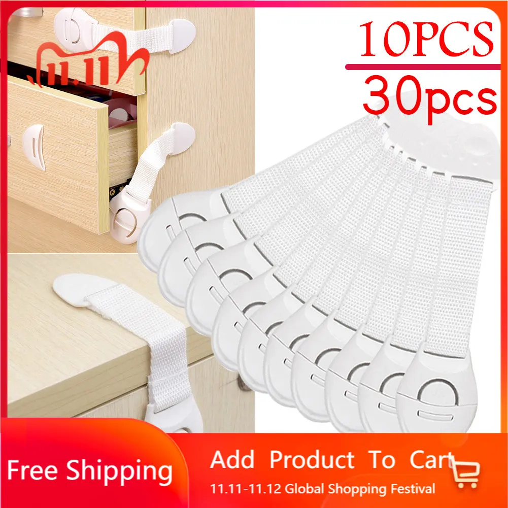 10/30pcs Child Safety Lock Baby Proof Security Protector Drawer
