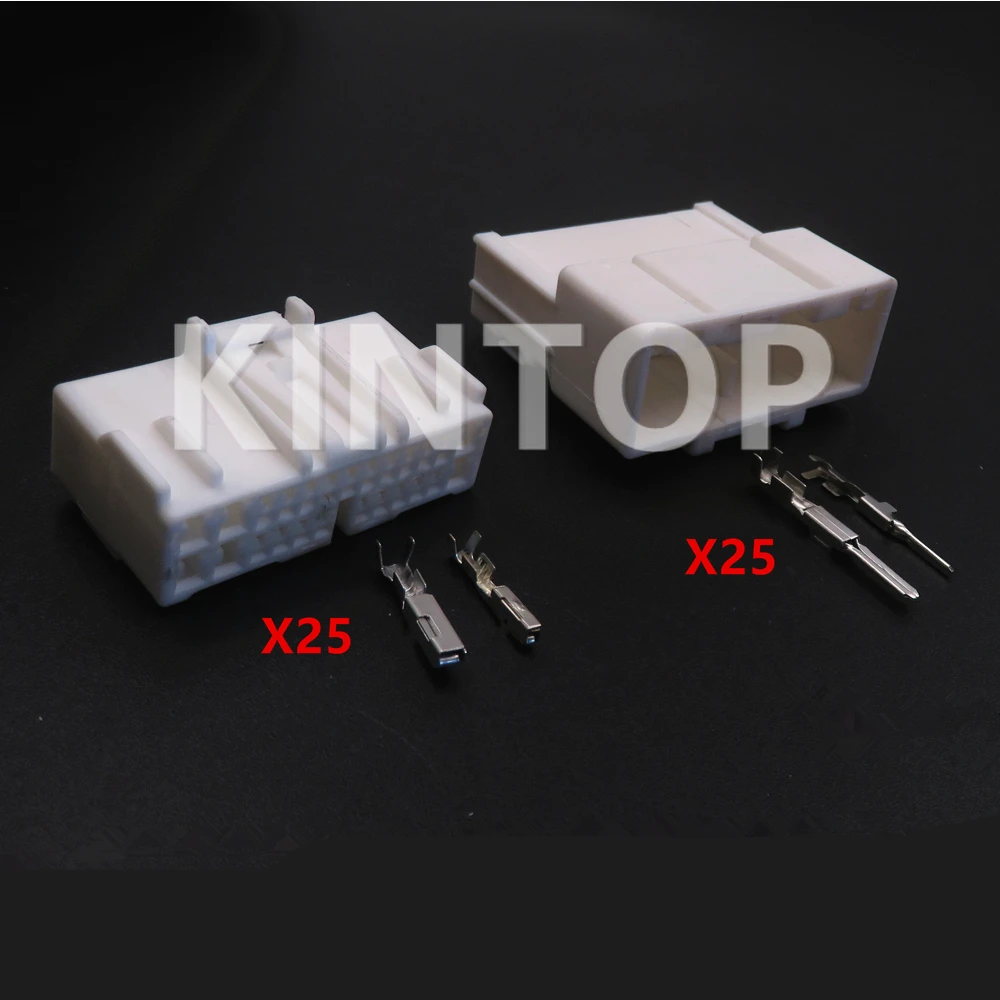 1 Set 25 Pins AC Assembly Car Replacement Connector Parts 6098-2446 6098-1819 Auto Power Amplifier Wire Socket For Toyota Lexus 1