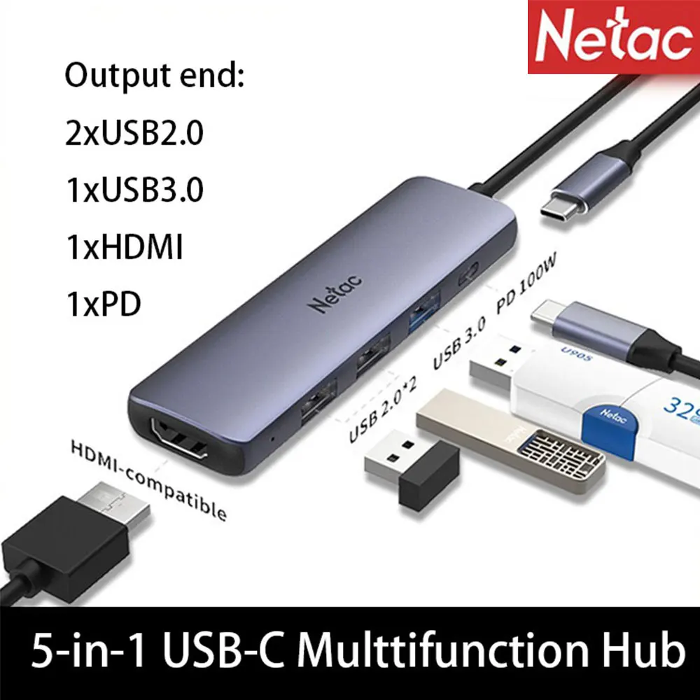 NetacTypeCDockingStationUSBCToHDMIConverterMultifunctional