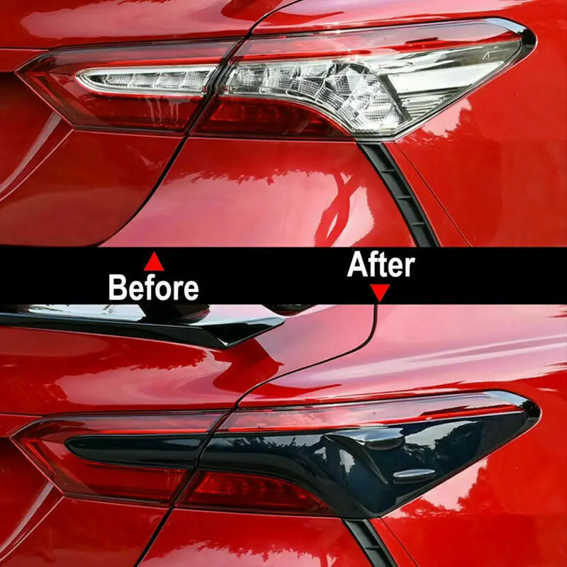 4pcs Tail Light Cover Trim Tail Lamp Shade Kit Smoked Black Lamp Hood Car Exterior Refit Parts Fit For Toyota Camry 2018-2022