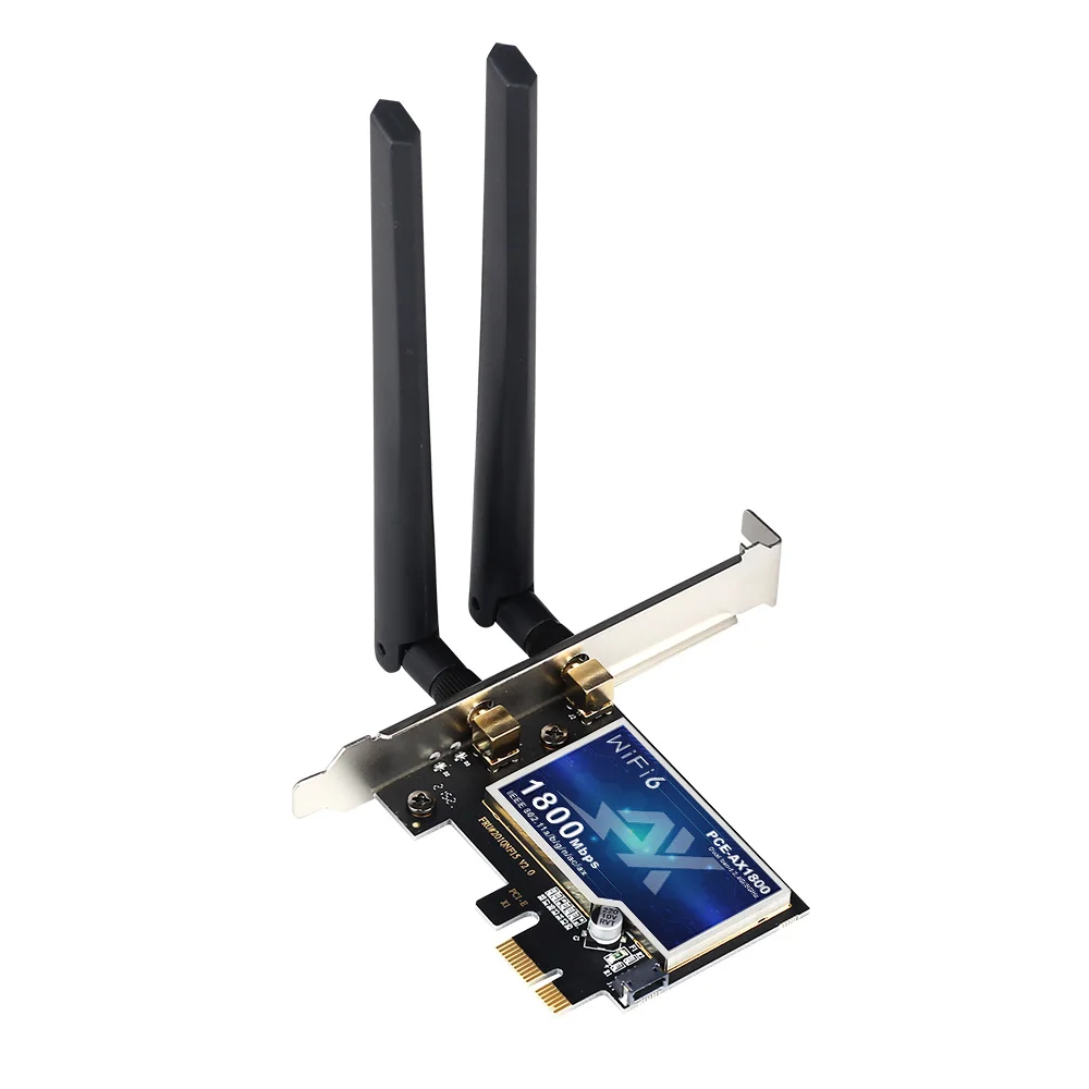 블루투스 5.2 와이파이 6 PCie 무선 어댑터, 윈도우 10/11 데스크탑 PC용, 듀얼 밴드, AX1800, 5Ghz, 2.4Ghz