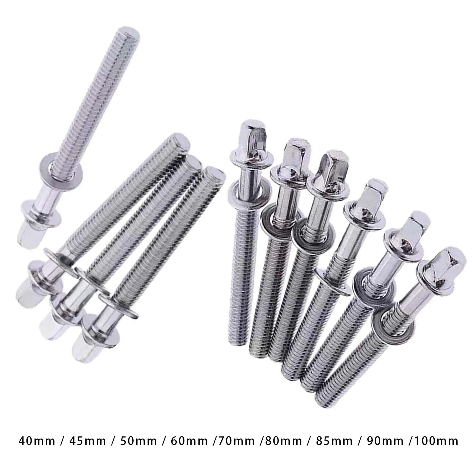 

10 Pieces Metal Drum Tight Screw Drums Accessories Easily to Install Mounting Hardware Screw Rods Percussion Mounts for Drum