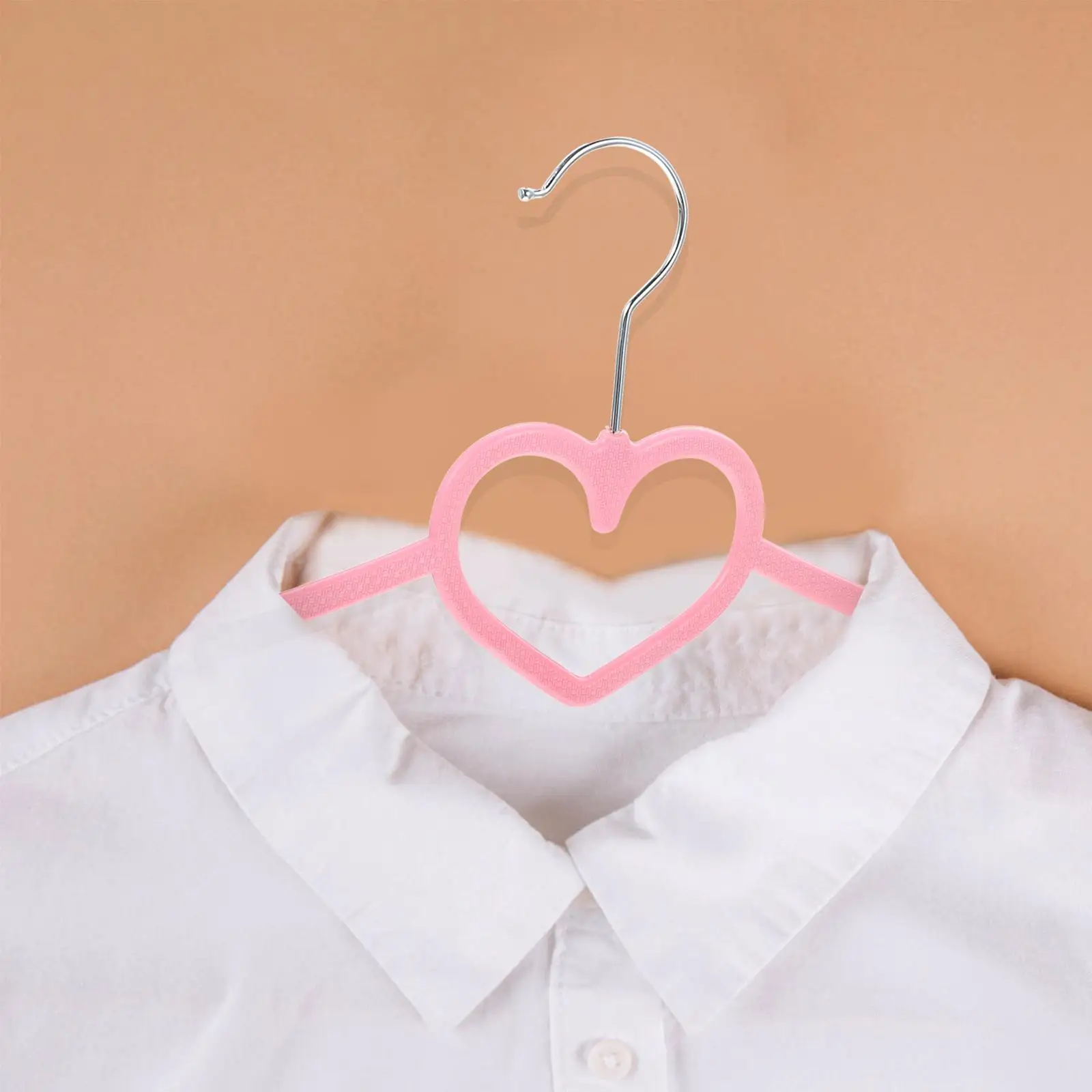 20 Pack Heart Shaped Plastic Hangers - Pink Clothes Hangers For Shirts, Coats & Everyday Wardrobe - View #9