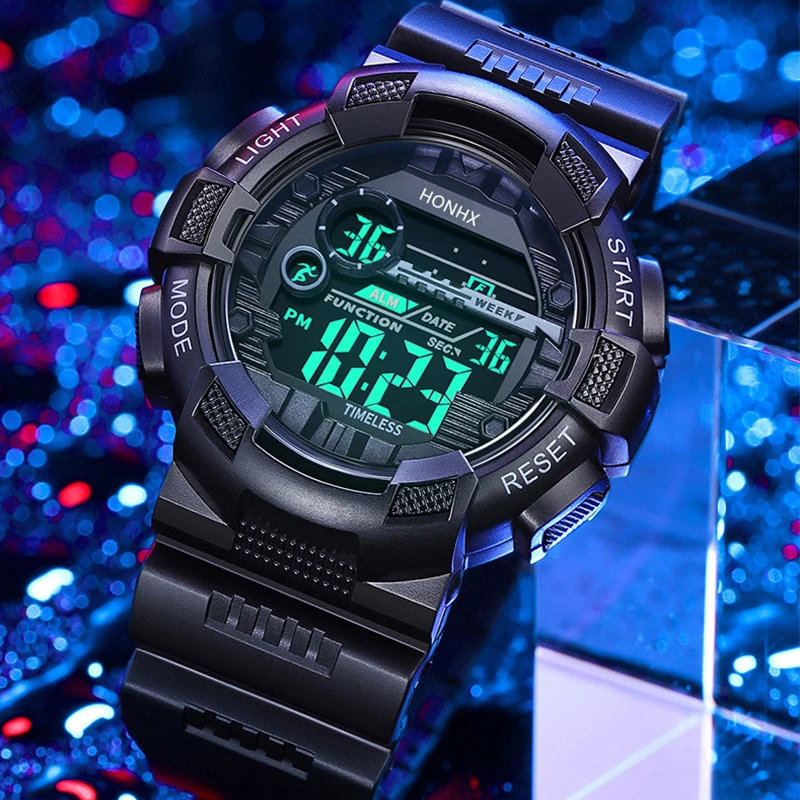 Premium Men's LED Sport Watch - Waterproof, Luminous, Fashionable Design